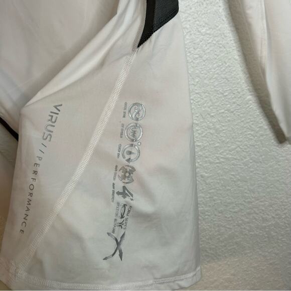 VIRUS Athletic Long-Sleeve X- Form Compression Top Womens Size Large White Black - Picture 8 of 8